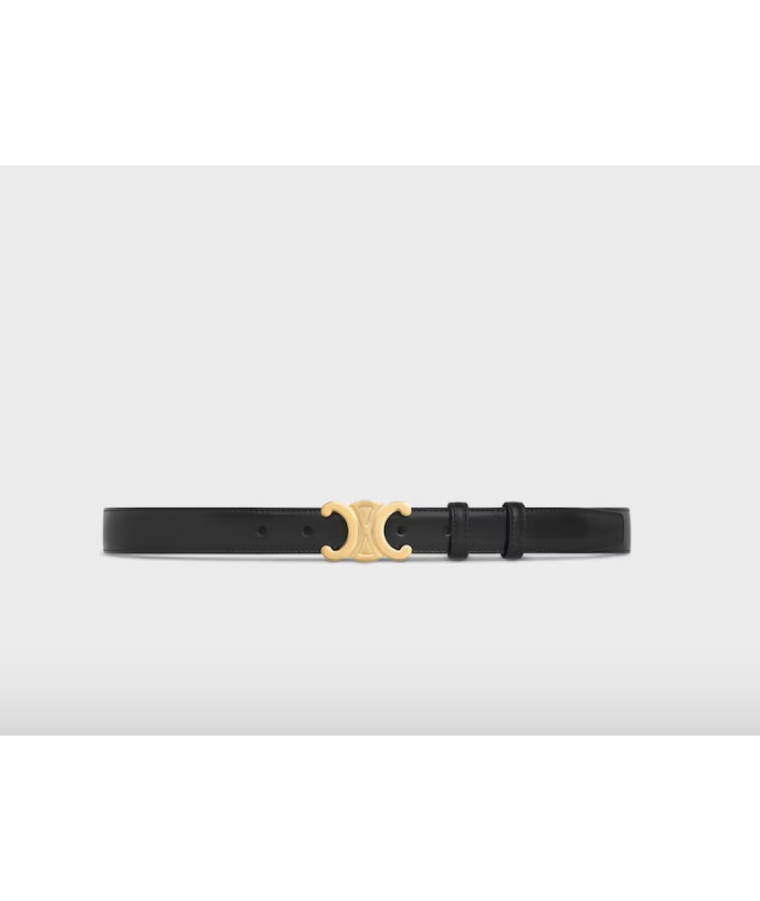 CELINE Черный кожаный ремень, фото 2