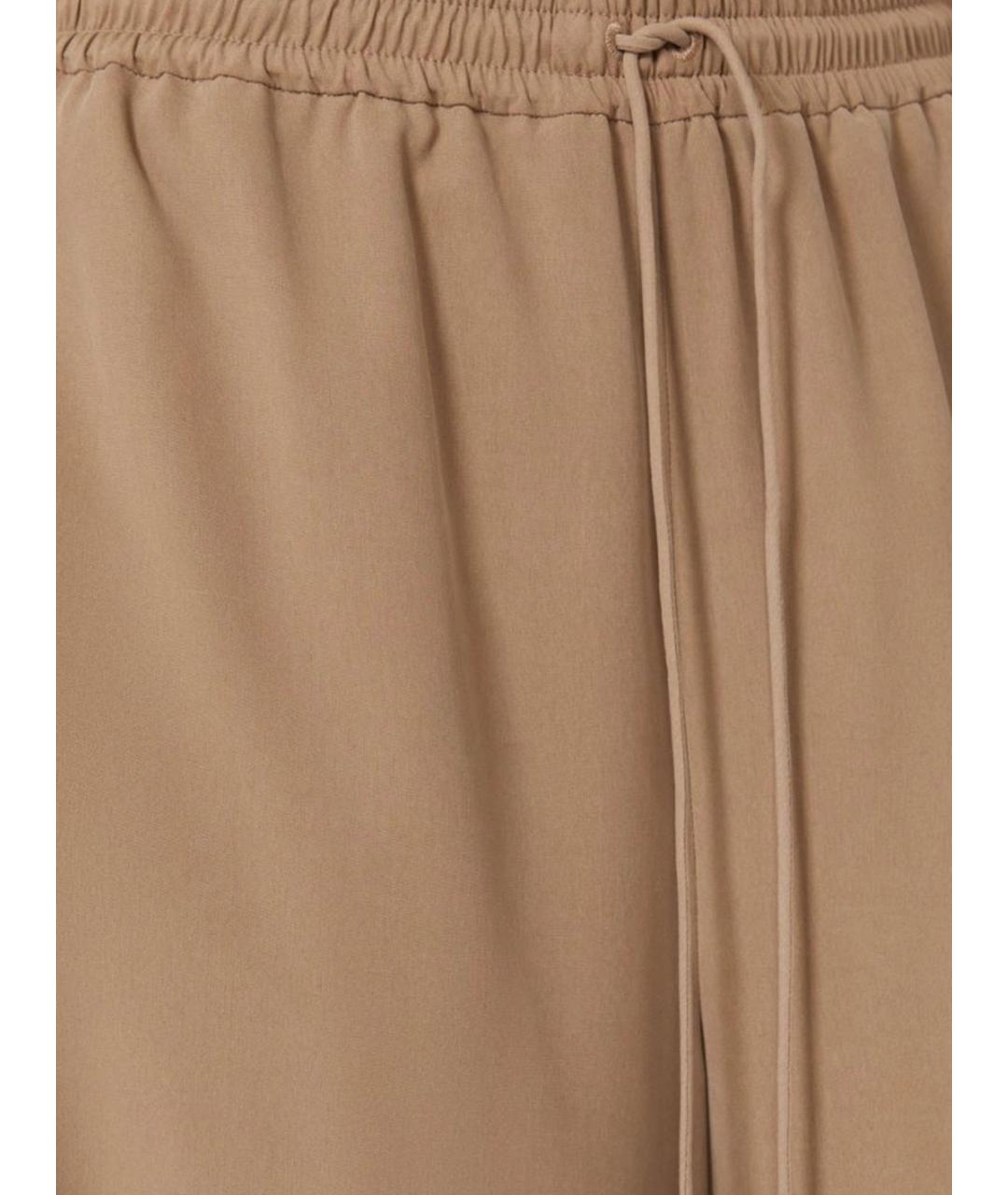 MAX MARA Коричневые шелковые брюки широкие, фото 3