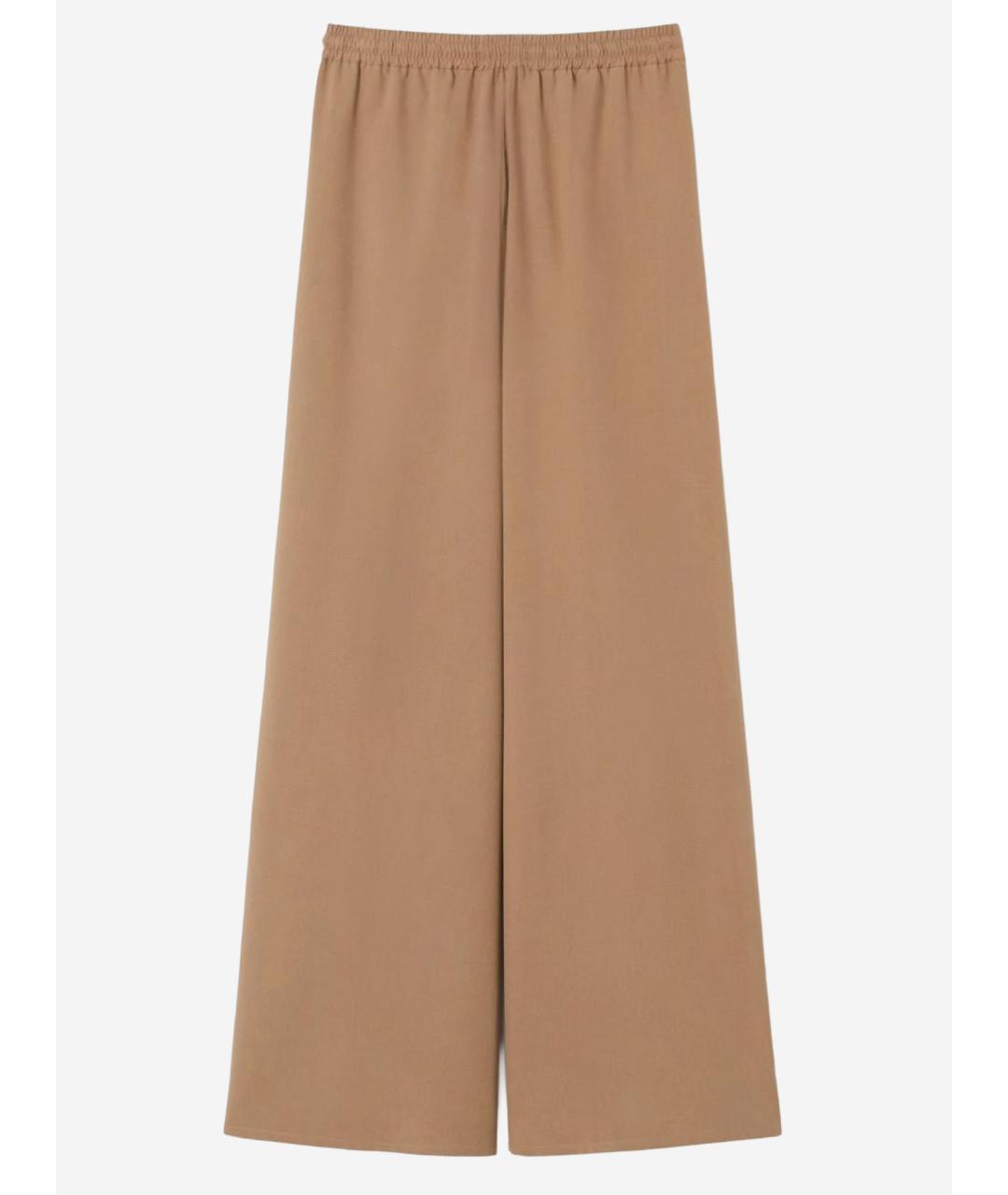 MAX MARA Коричневые шелковые брюки широкие, фото 2