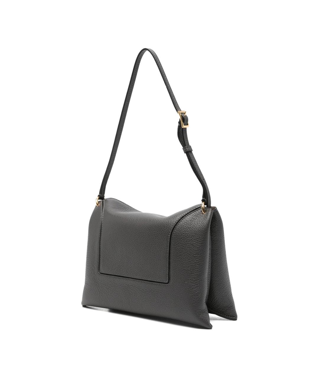 WANDLER Серая кожаная сумка через плечо, фото 3