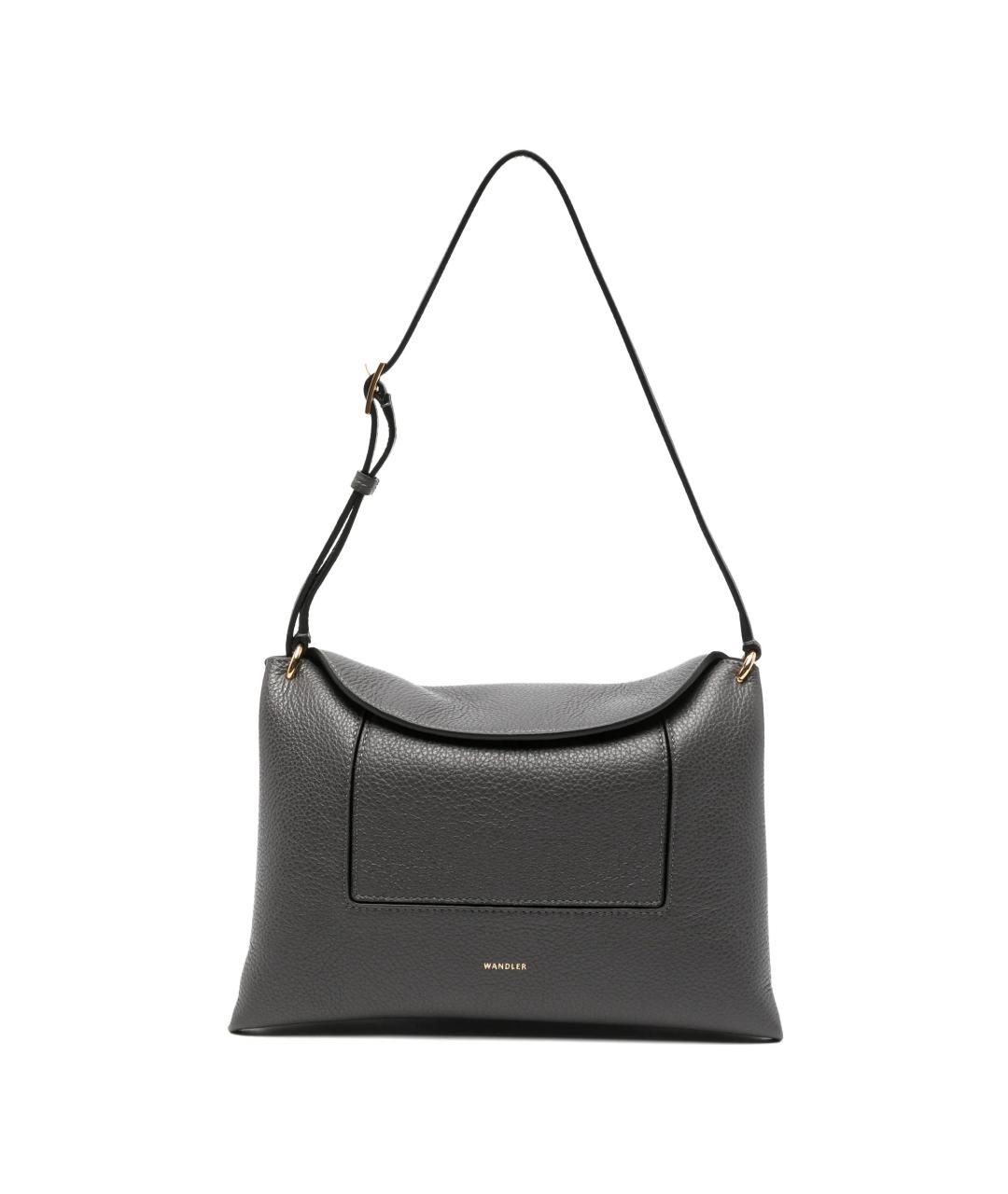 WANDLER Серая кожаная сумка через плечо, фото 1