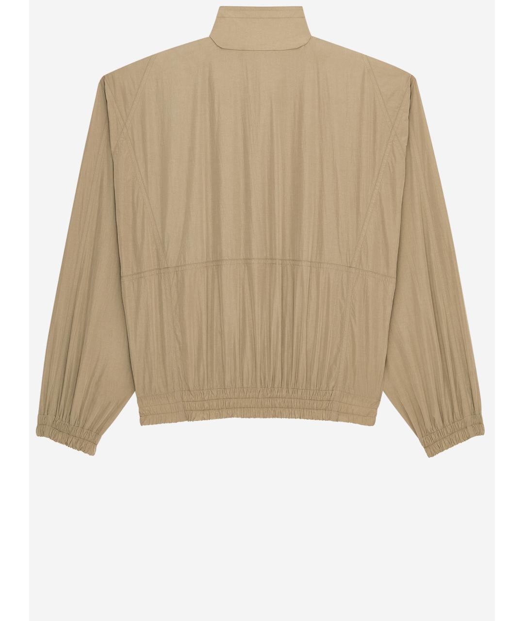 SAINT LAURENT Бежевая полиэстеровая куртка, фото 2