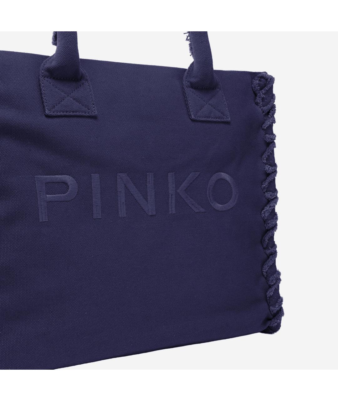 PINKO Фиолетовая хлопковая сумка тоут, фото 4