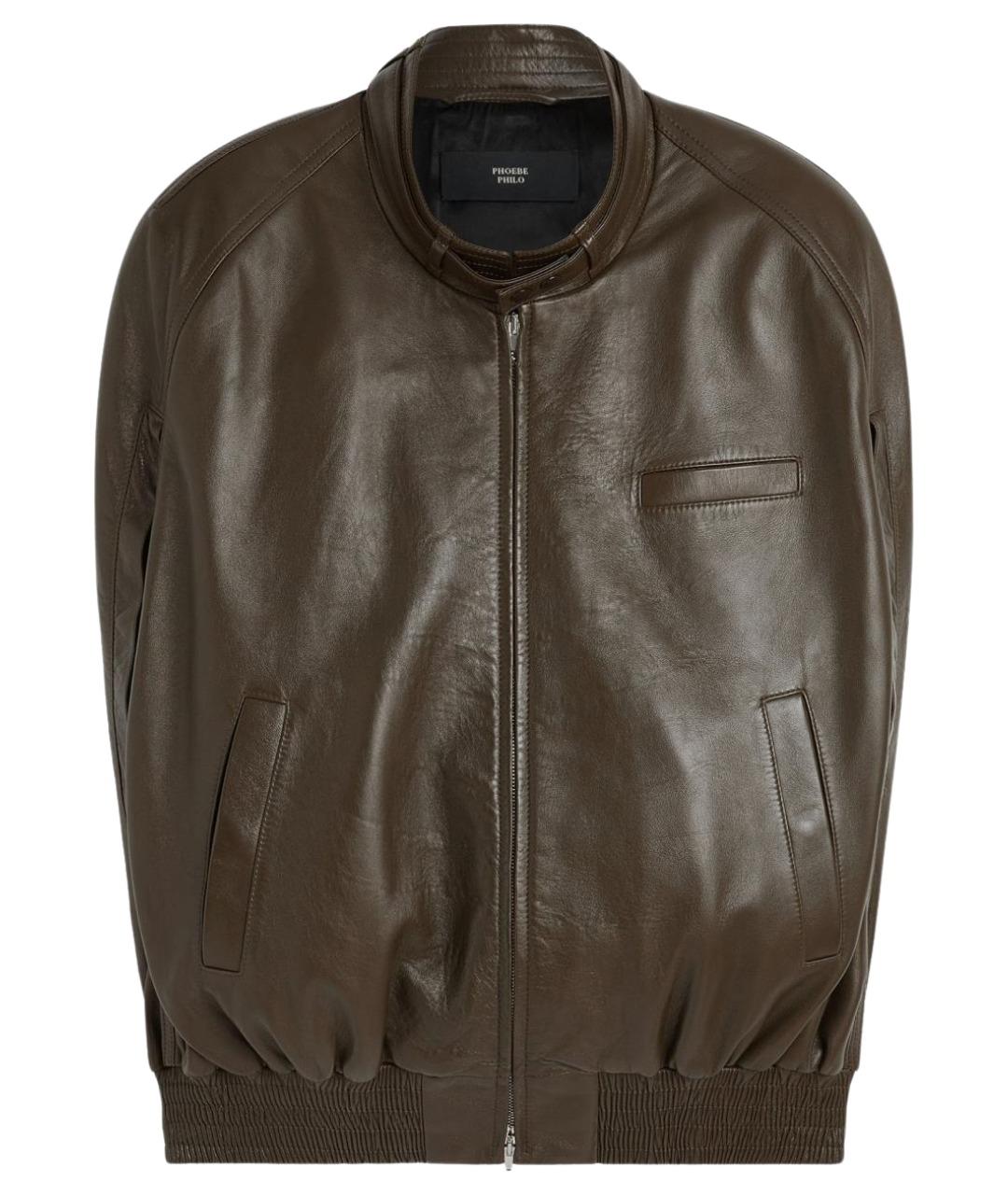 PHOEBE PHILO Зеленый кожаный жилет, фото 1