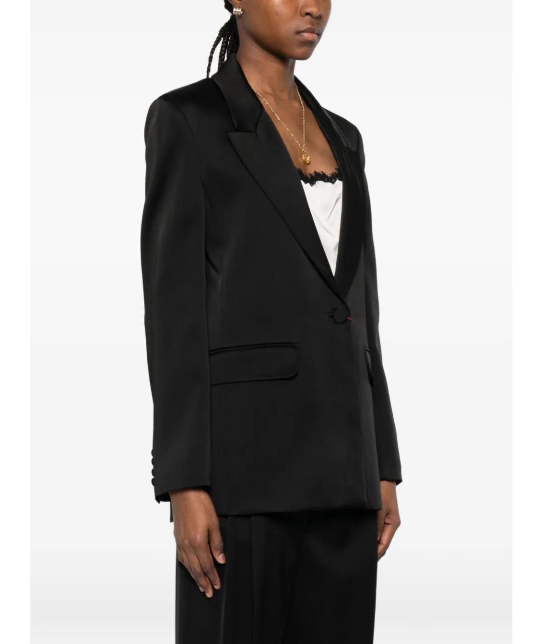 MAX MARA STUDIO Черный ацетатный жакет/пиджак, фото 3