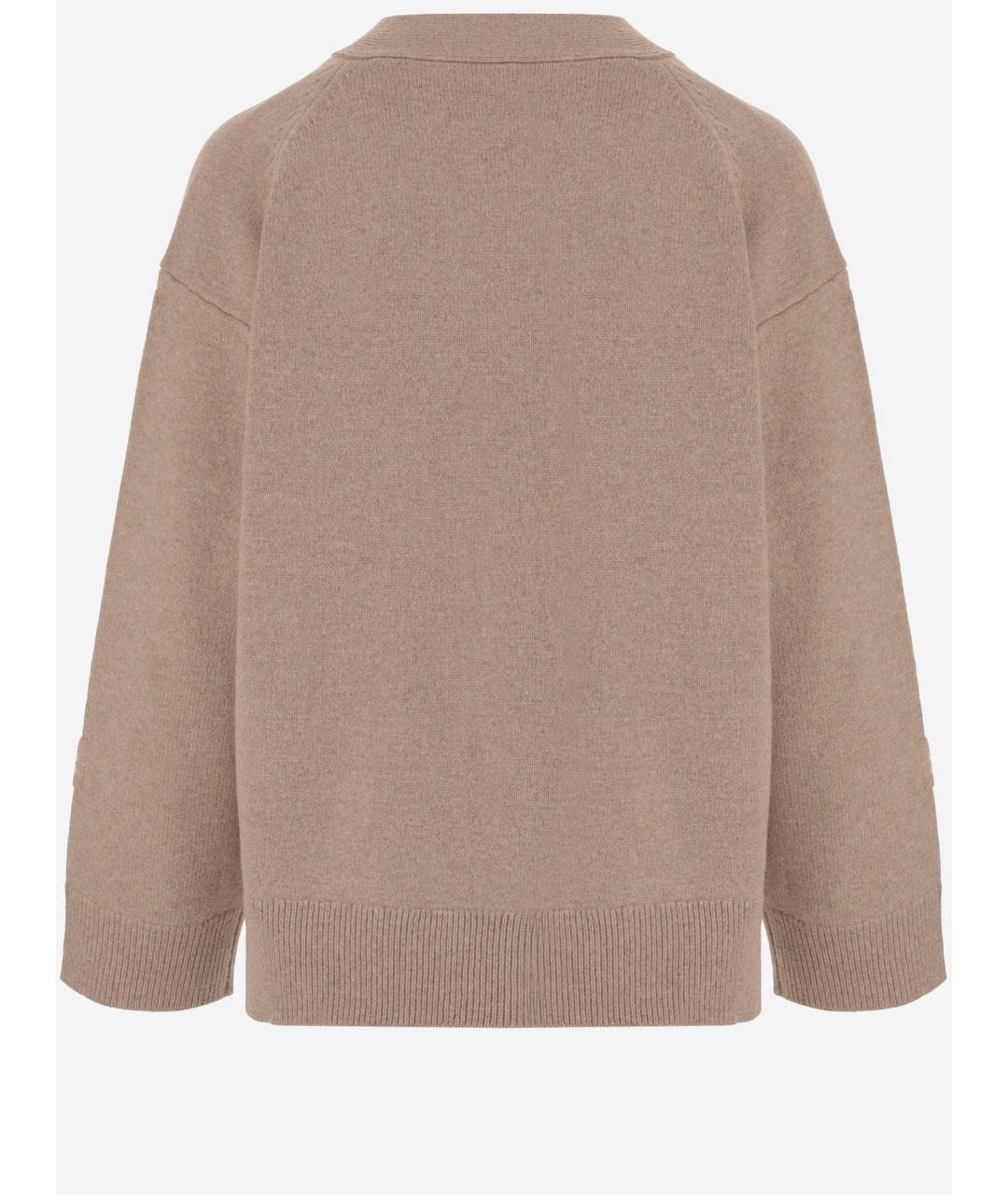 TORY BURCH Бежевый шерстяной кардиган, фото 2