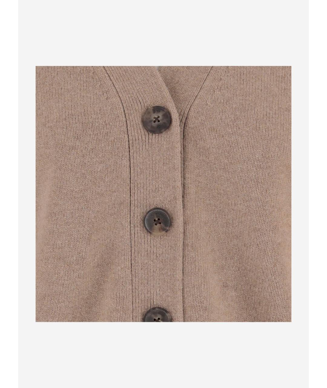 TORY BURCH Бежевый шерстяной кардиган, фото 3