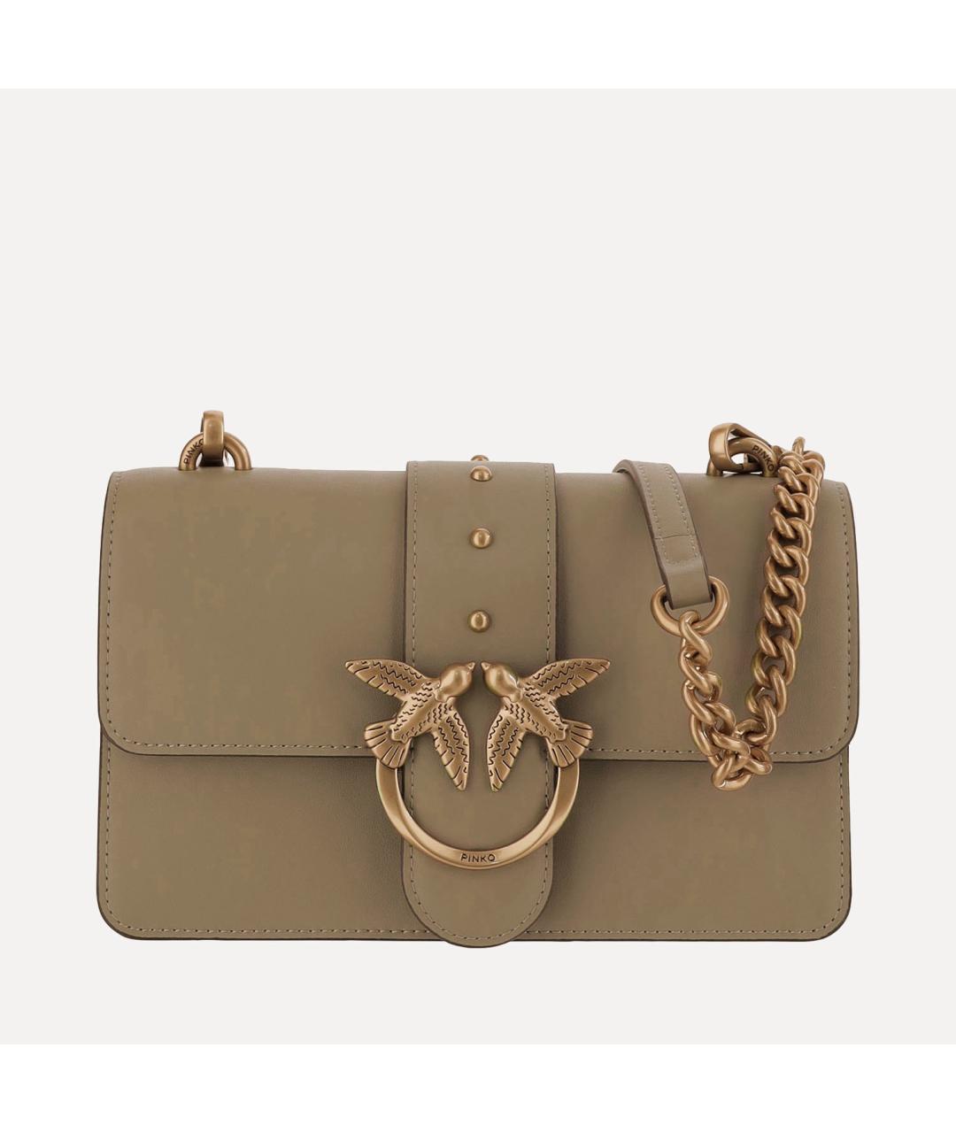 PINKO Зеленая кожаная сумка через плечо, фото 5