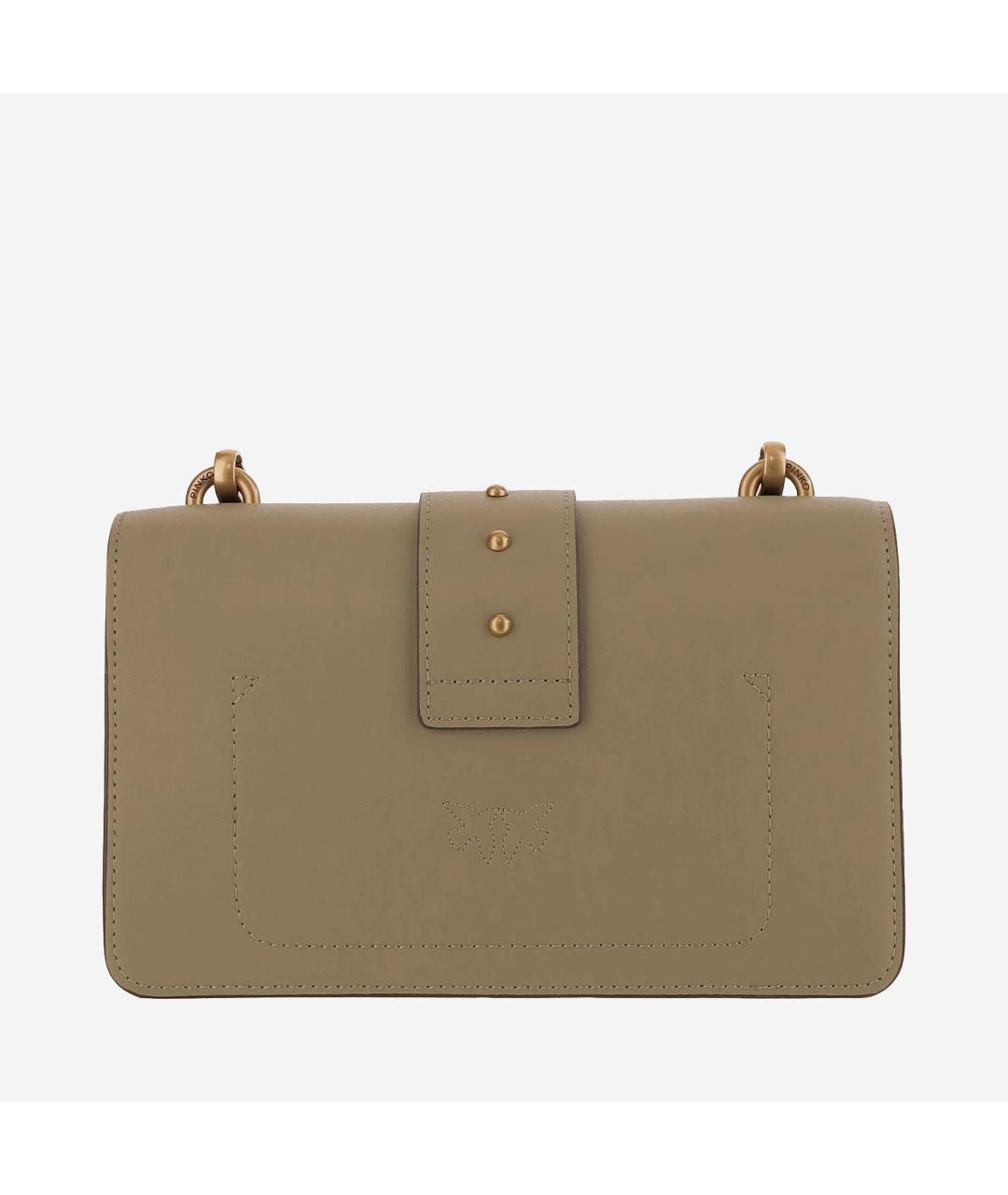 PINKO Зеленая кожаная сумка через плечо, фото 3