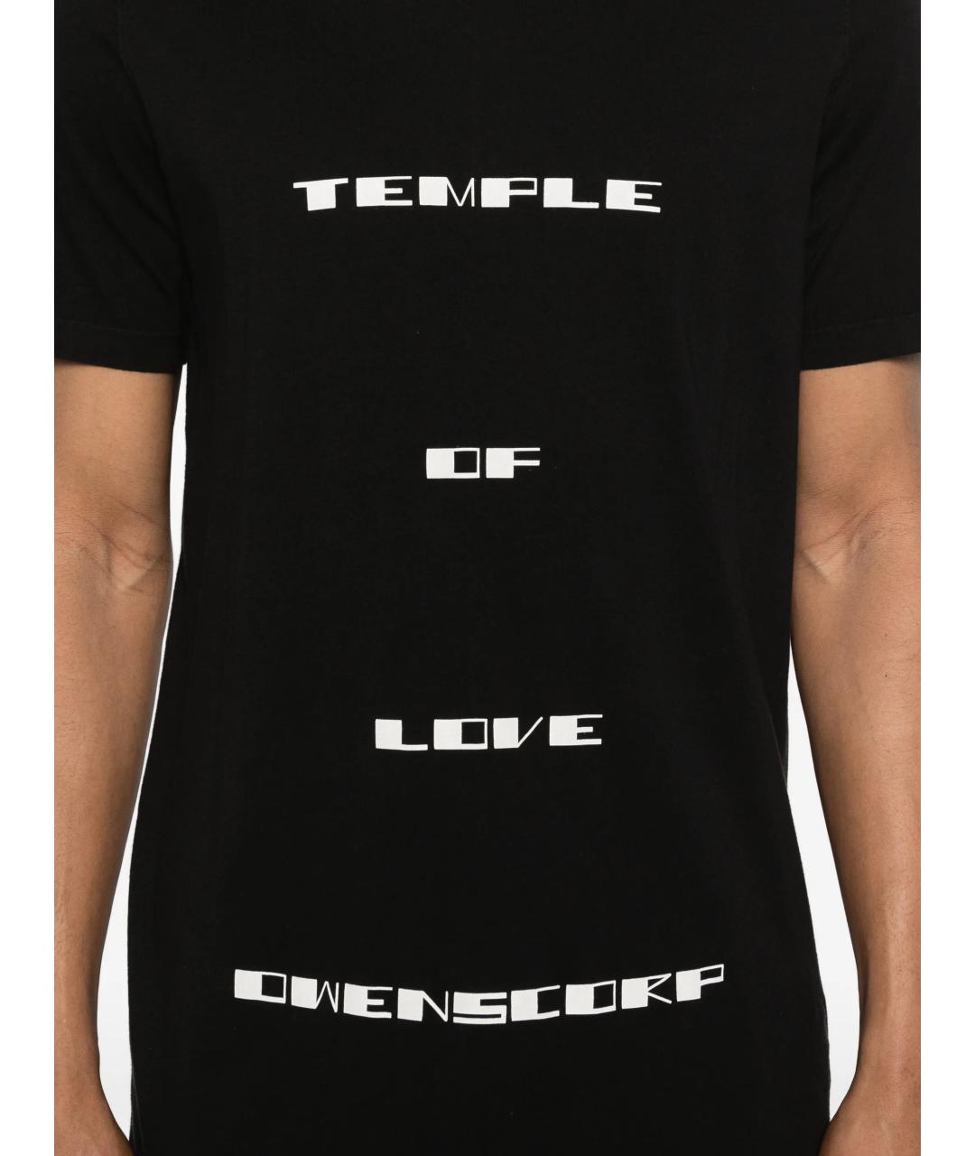 RICK OWENS DRKSHDW Черная хлопковая футболка, фото 5