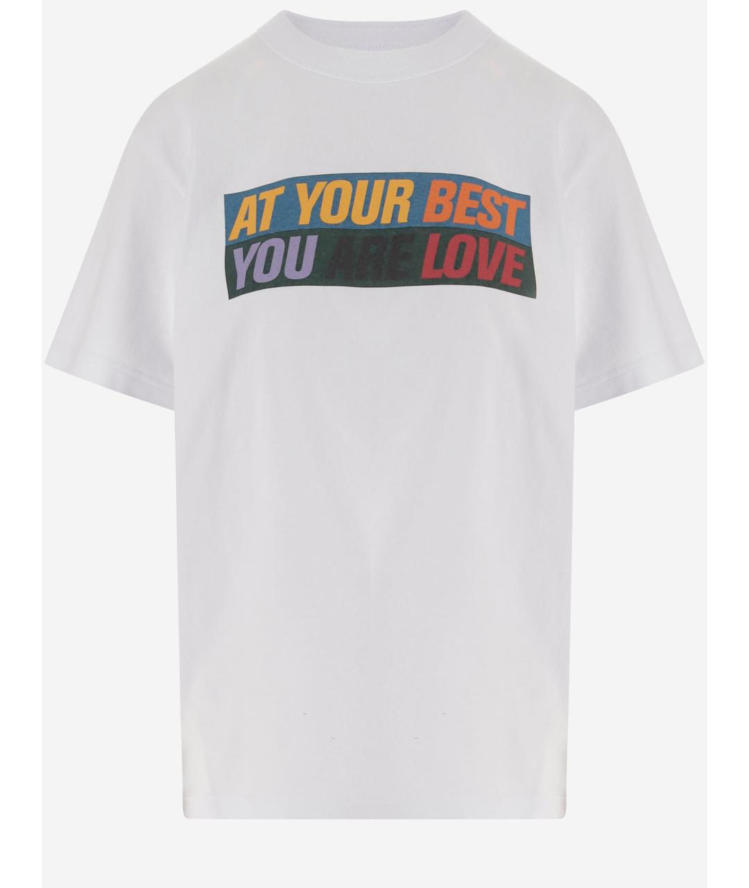 SACAI Белая хлопковая футболка, фото 4