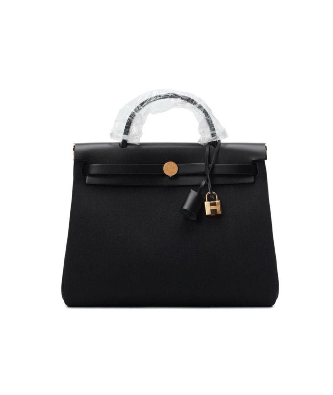 HERMES Черная тканевая сумка через плечо, фото 2