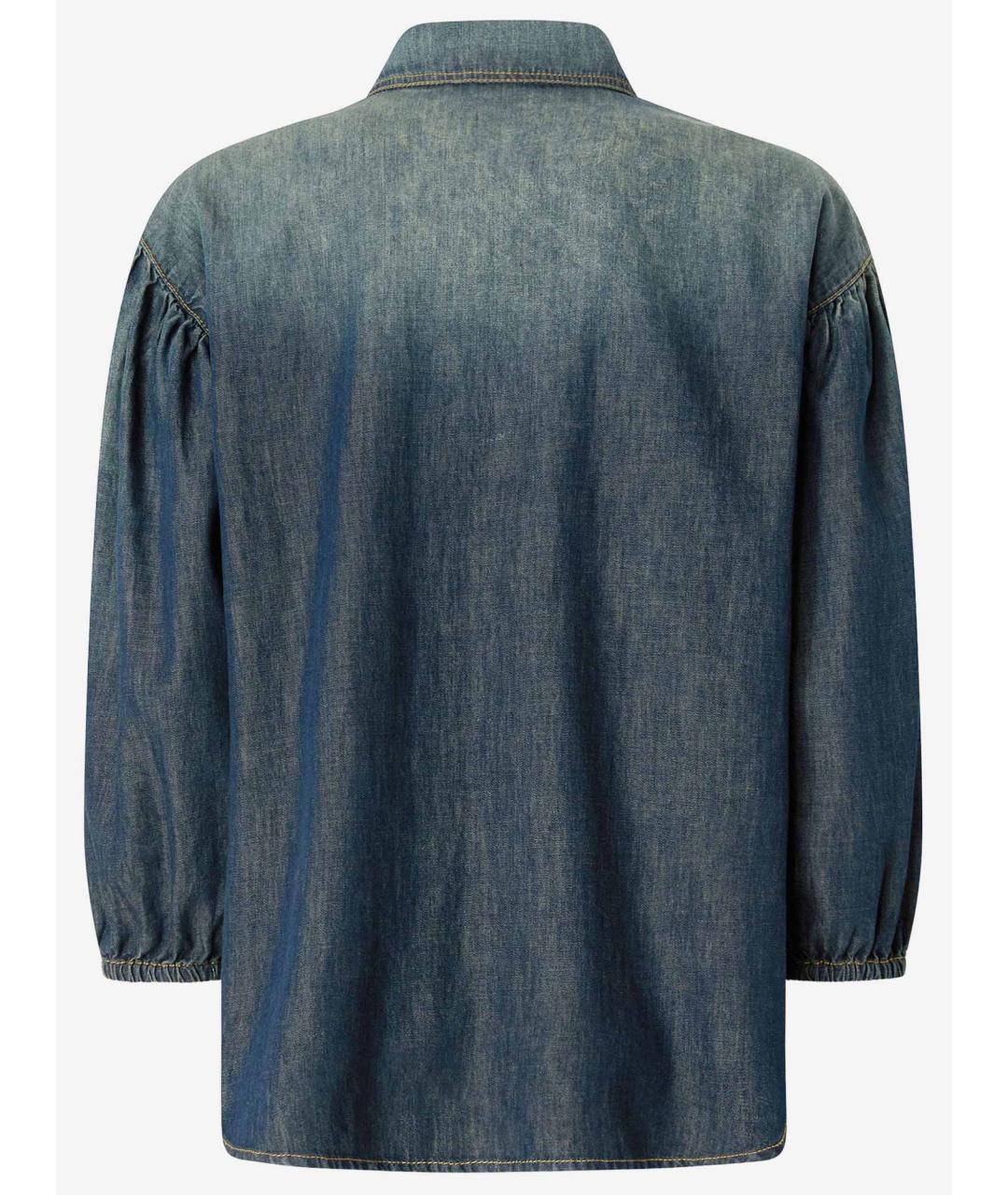 PINKO Синяя хлопковая рубашка, фото 2