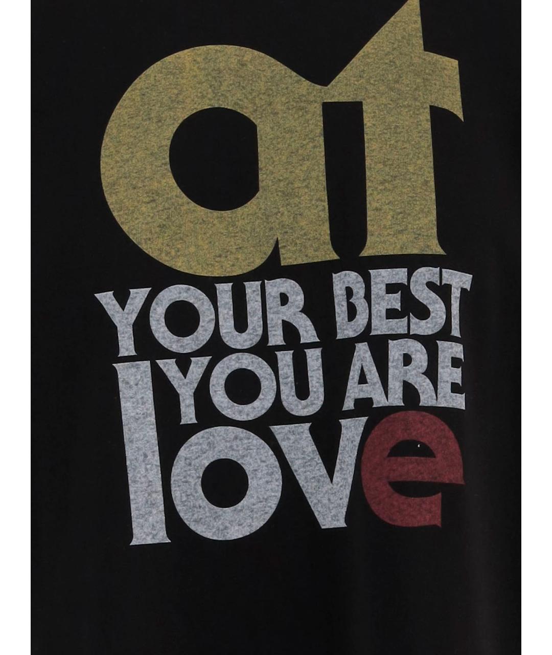 SACAI Черная хлопковая футболка, фото 3