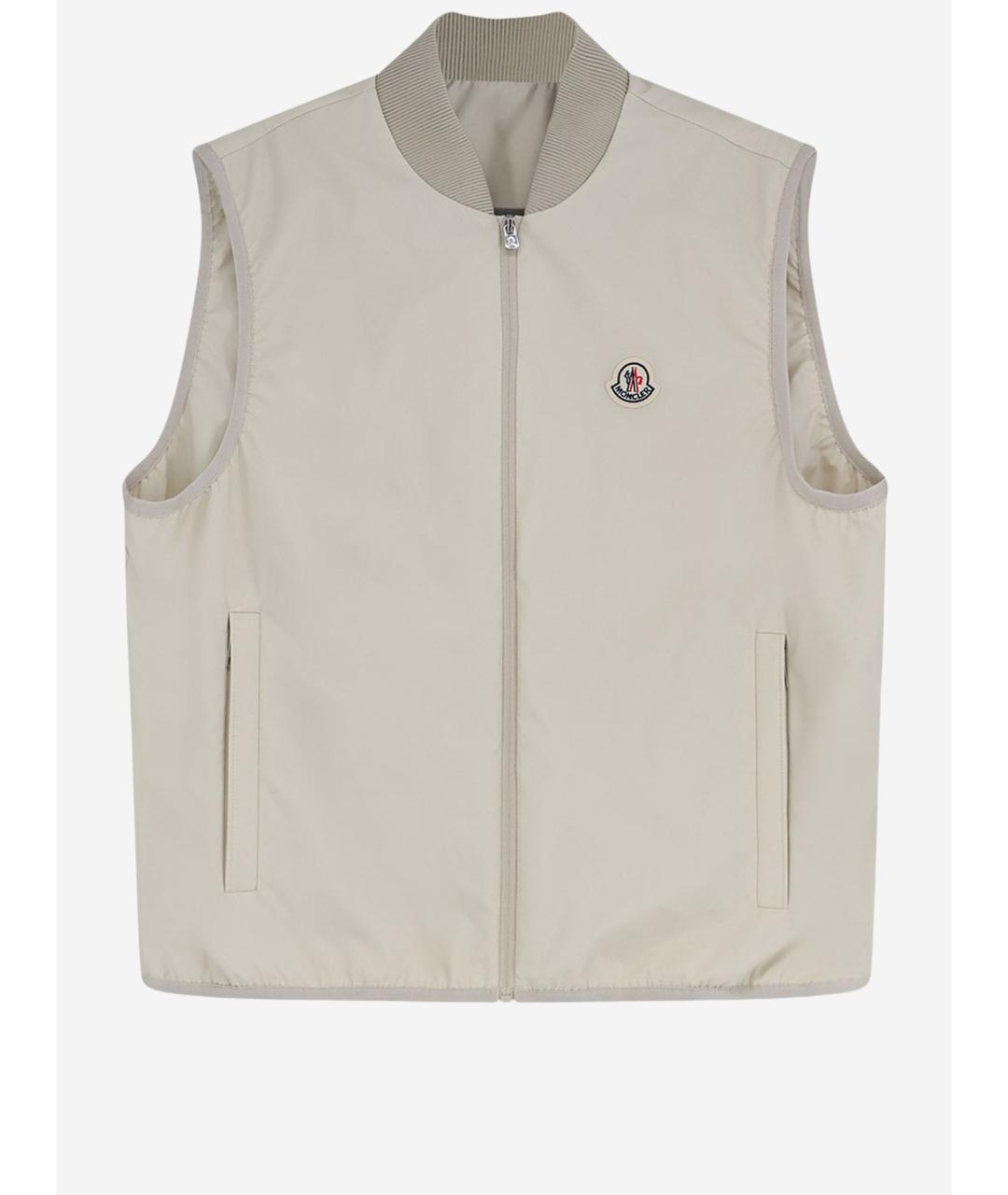 MONCLER Белая полиэстеровая куртка, фото 2