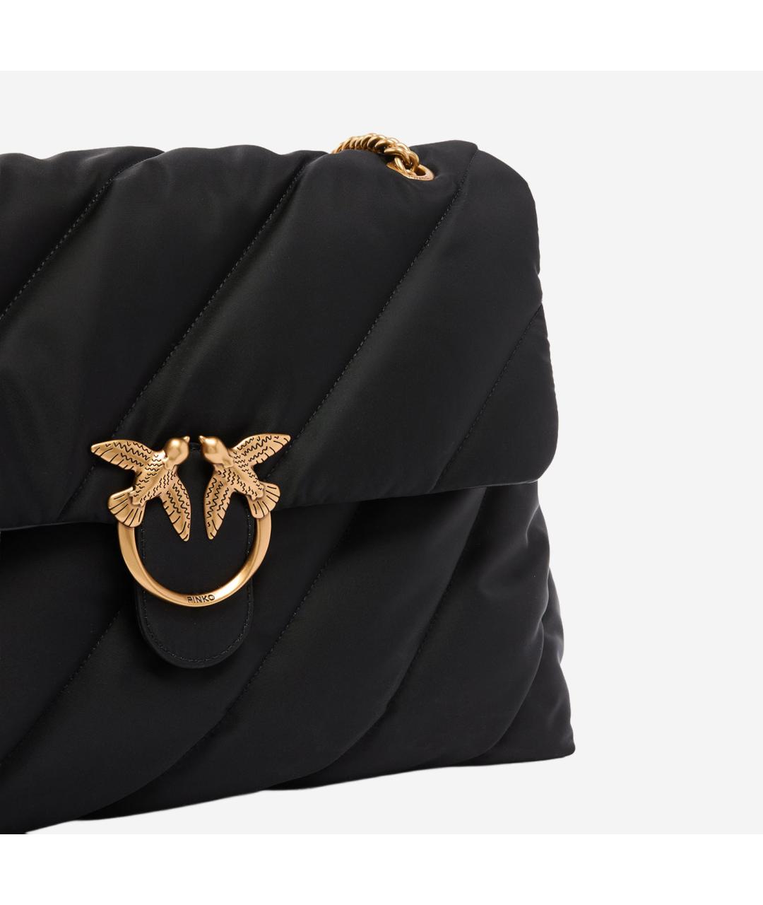 PINKO Черная синтетическая сумка через плечо, фото 3