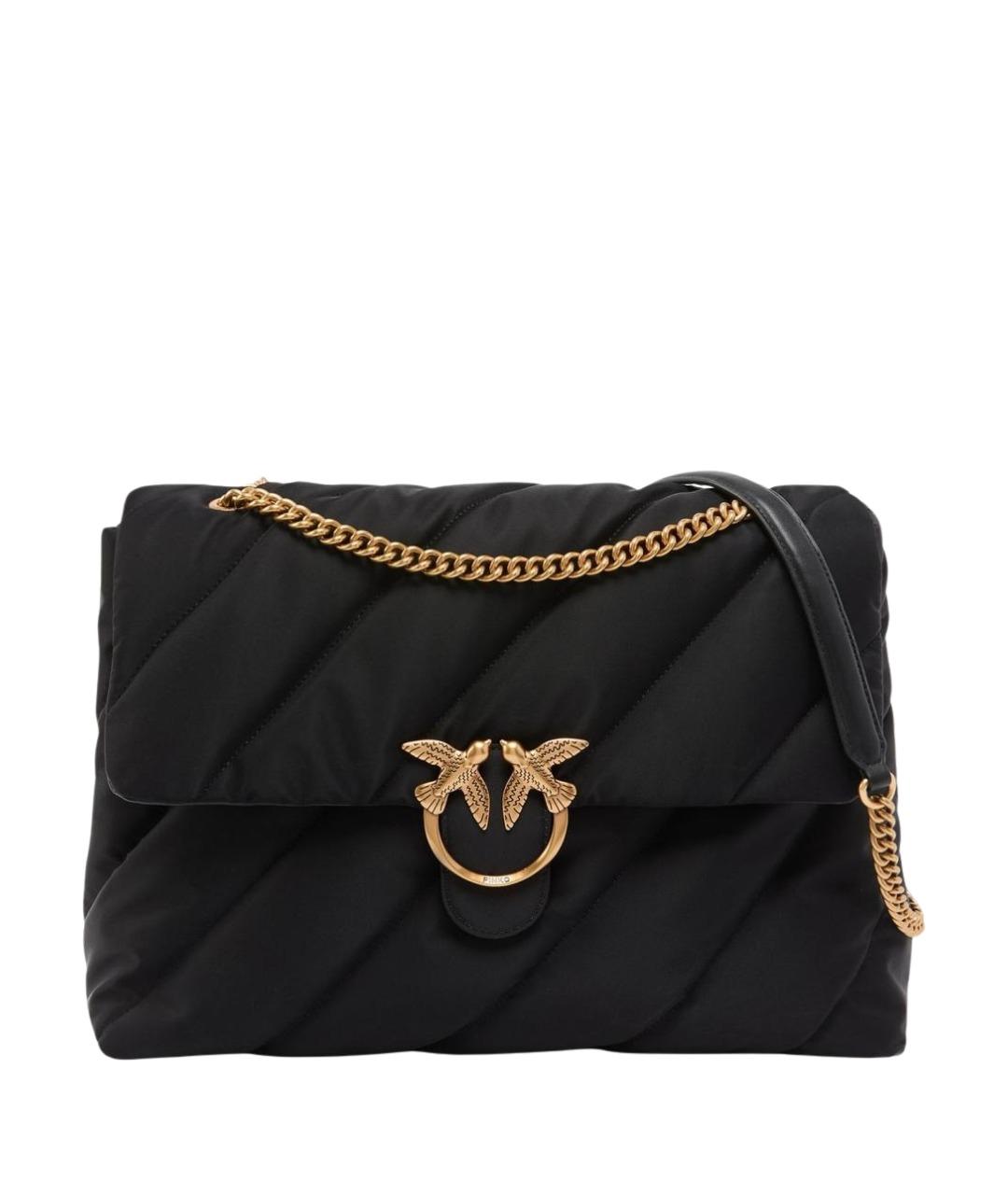 PINKO Черная синтетическая сумка через плечо, фото 1