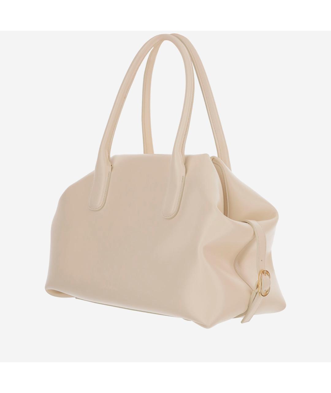 THEMOIRE Бежевая кожаная сумка тоут, фото 2