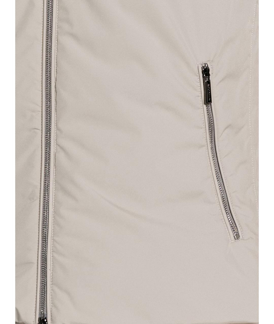 MOORER Бежевый полиэстеровый жилет, фото 3