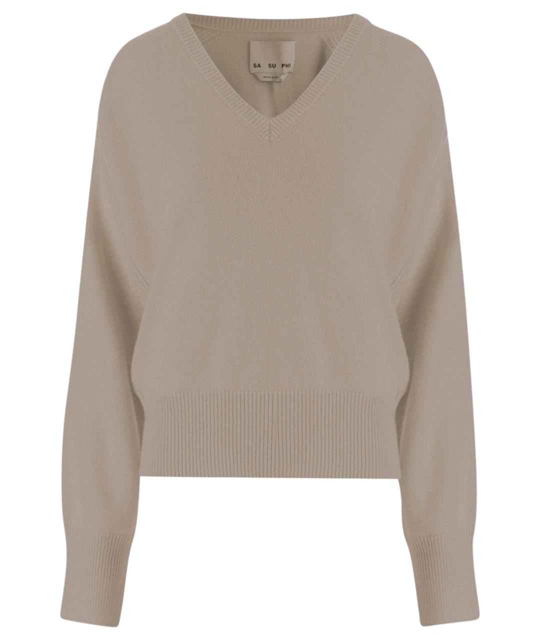 Sa Su Phi Бежевый кашемировый джемпер / свитер, фото 1