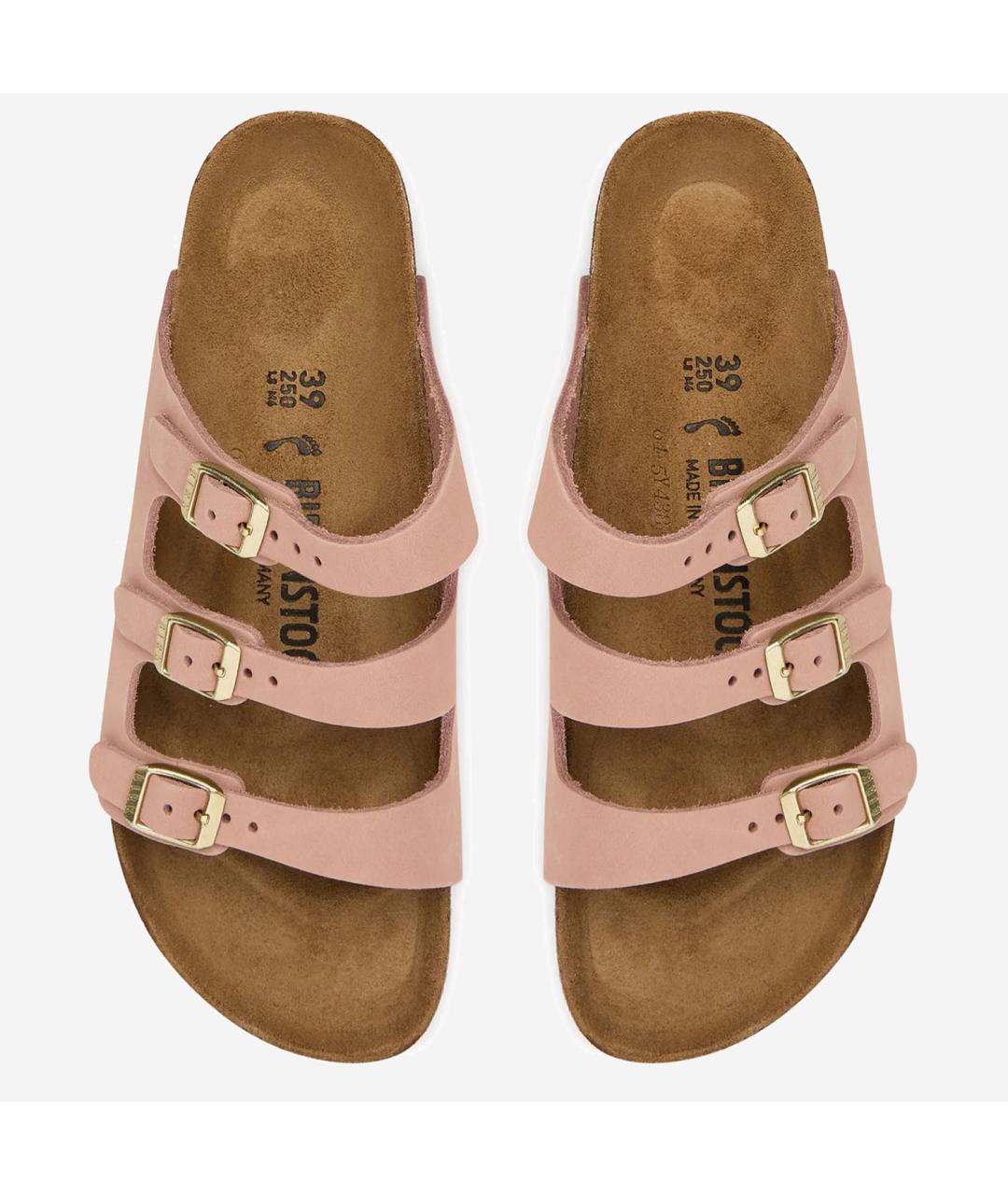 BIRKENSTOCK Розовые кожаные шлепанцы, фото 2