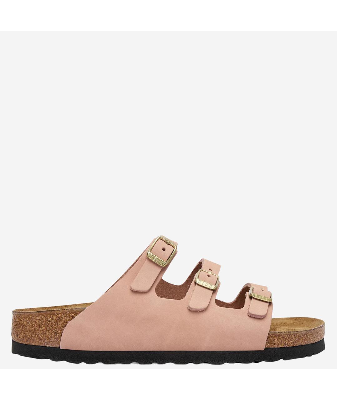 BIRKENSTOCK Розовые кожаные шлепанцы, фото 6