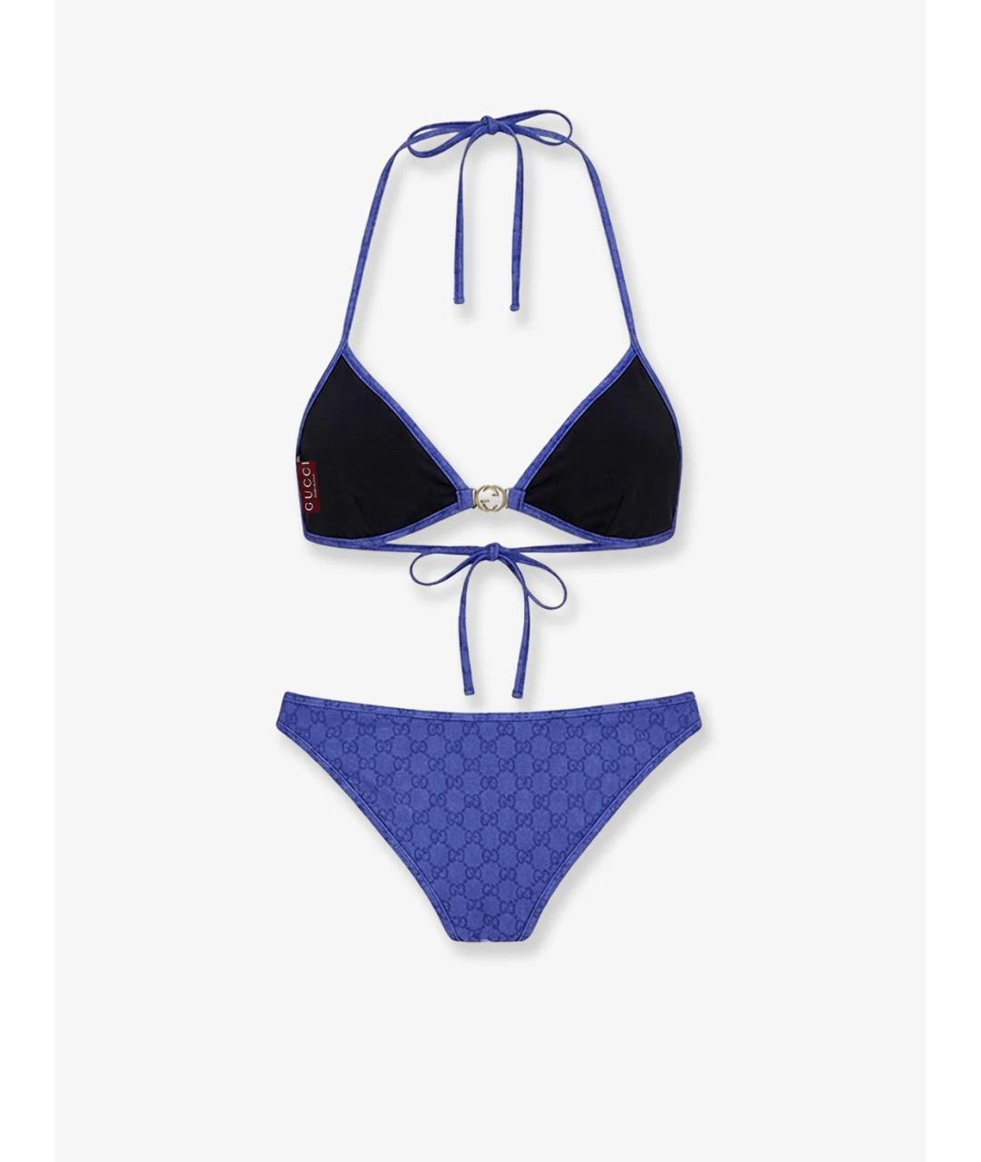 GUCCI Синий полиамидовый купальник, фото 2