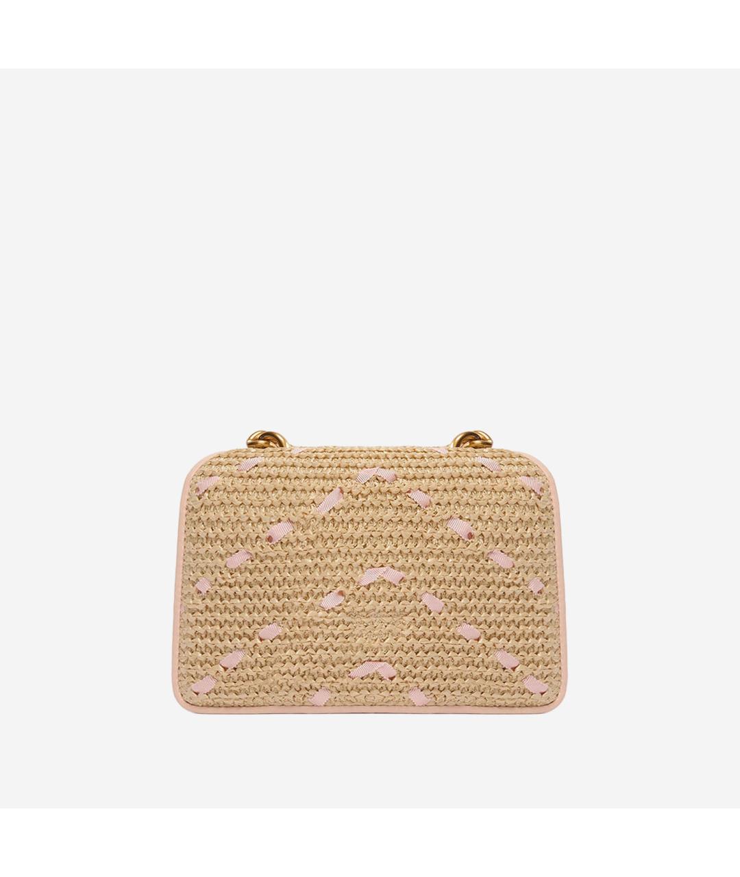 PINKO Бежевая пелетеная сумка через плечо, фото 2