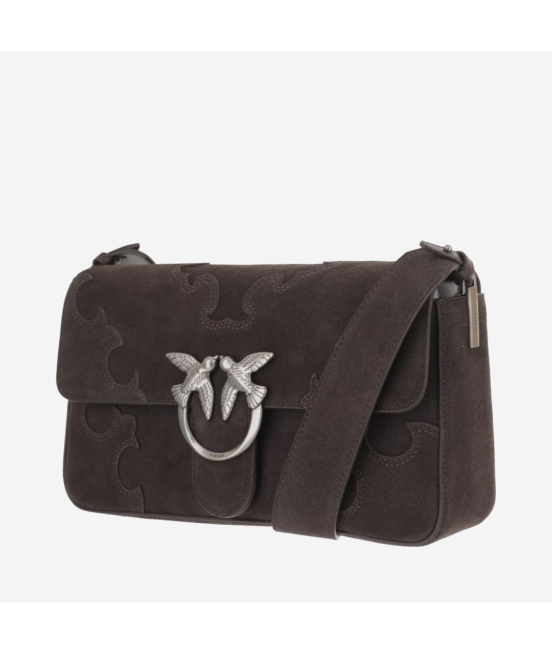 PINKO Коричневая замшевая сумка через плечо, фото 2