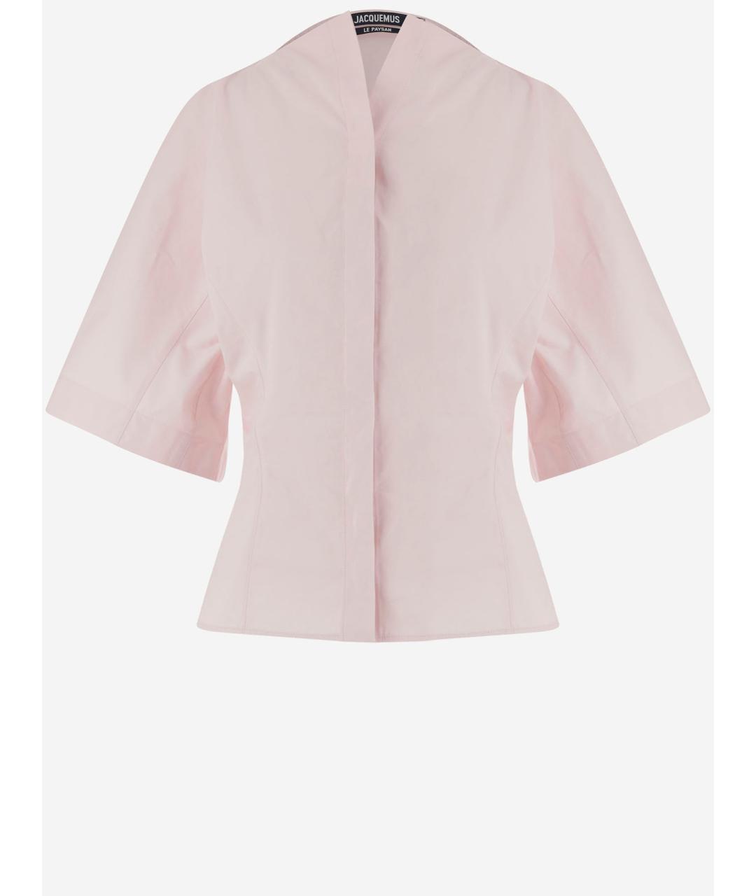 JACQUEMUS Розовая рубашка, фото 4
