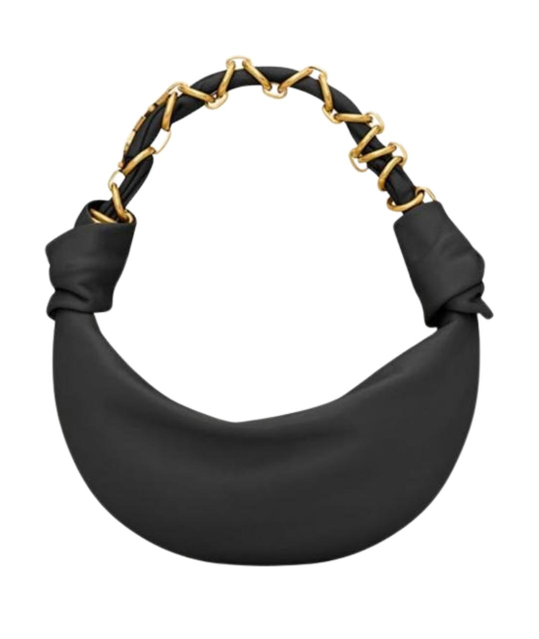 SAINT LAURENT Черная кожаная сумка с короткими ручками, фото 1