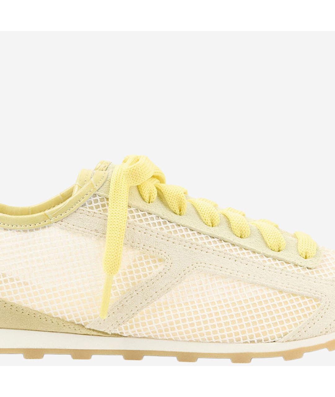 JACQUEMUS Желтые текстильные кроссовки, фото 4