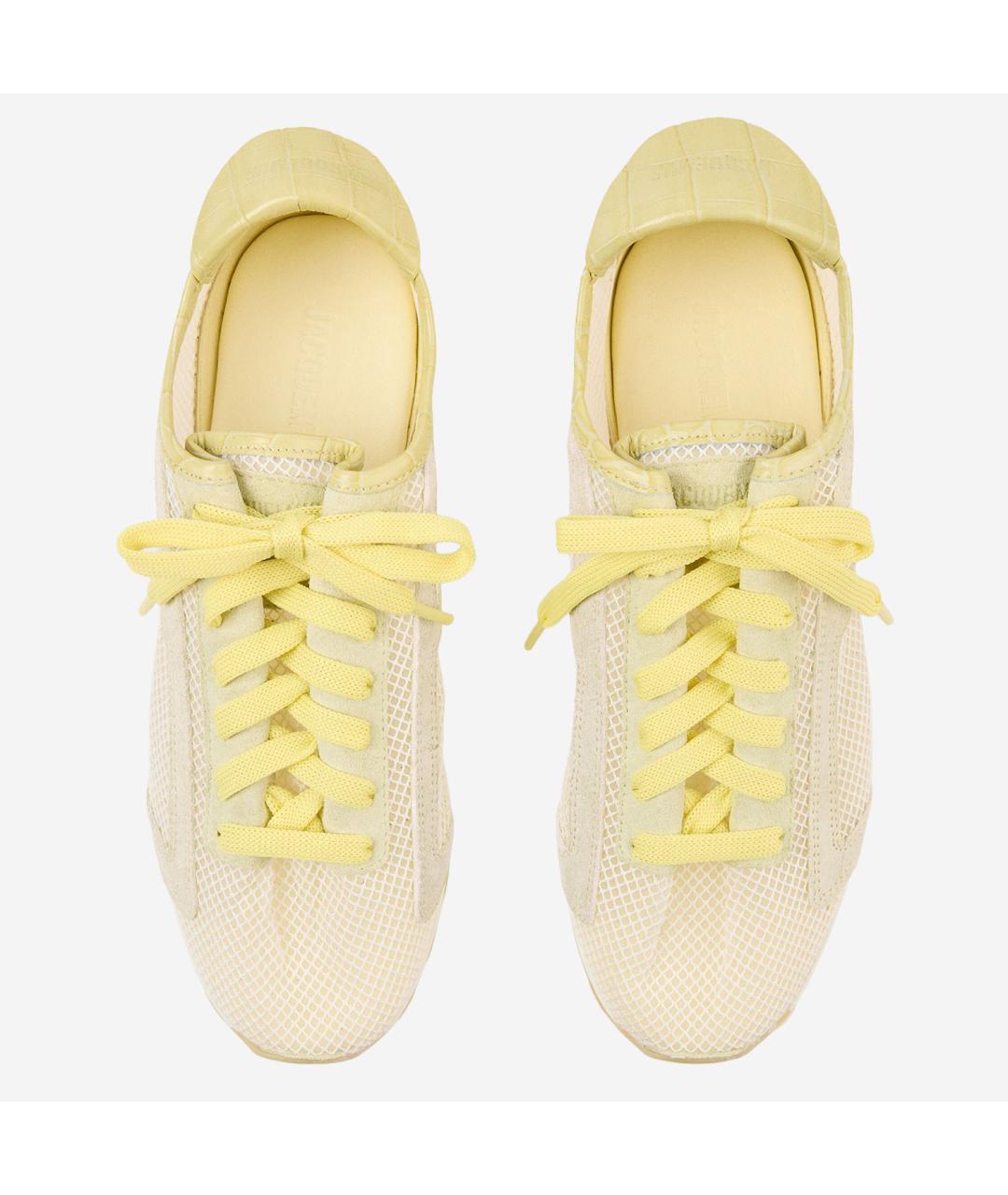 JACQUEMUS Желтые текстильные кроссовки, фото 2