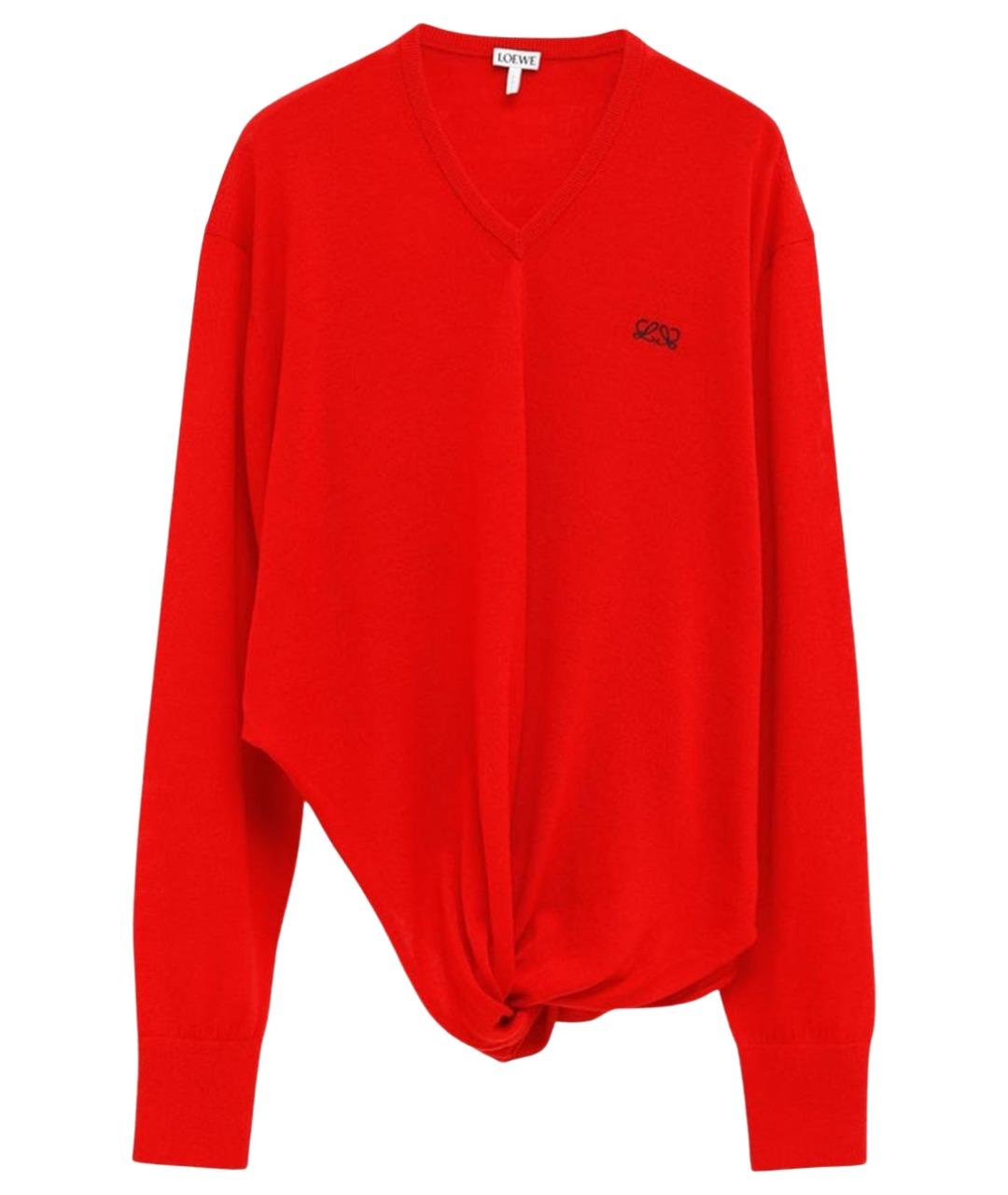 LOEWE Красный шерстяной джемпер / свитер, фото 1