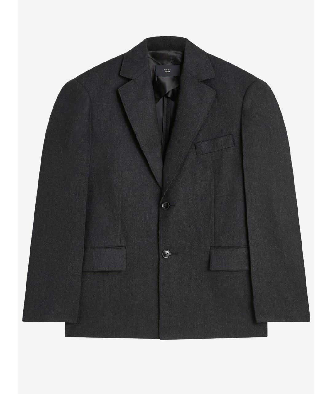 PHOEBE PHILO Серый шерстяной жакет/пиджак, фото 4
