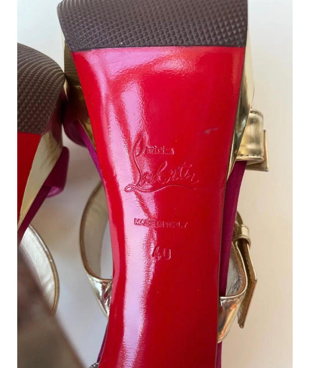 CHRISTIAN LOUBOUTIN Мульти босоножки, фото 7