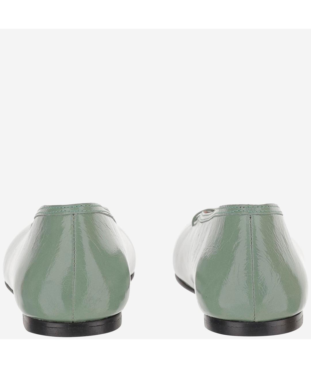 ALOHAS Зеленые кожаные балетки, фото 3