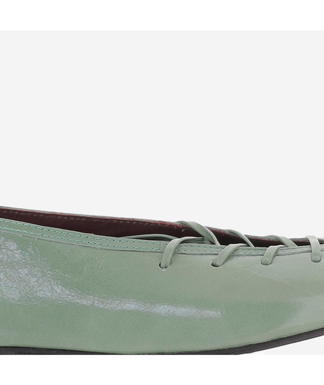 ALOHAS Зеленые кожаные балетки, фото 4
