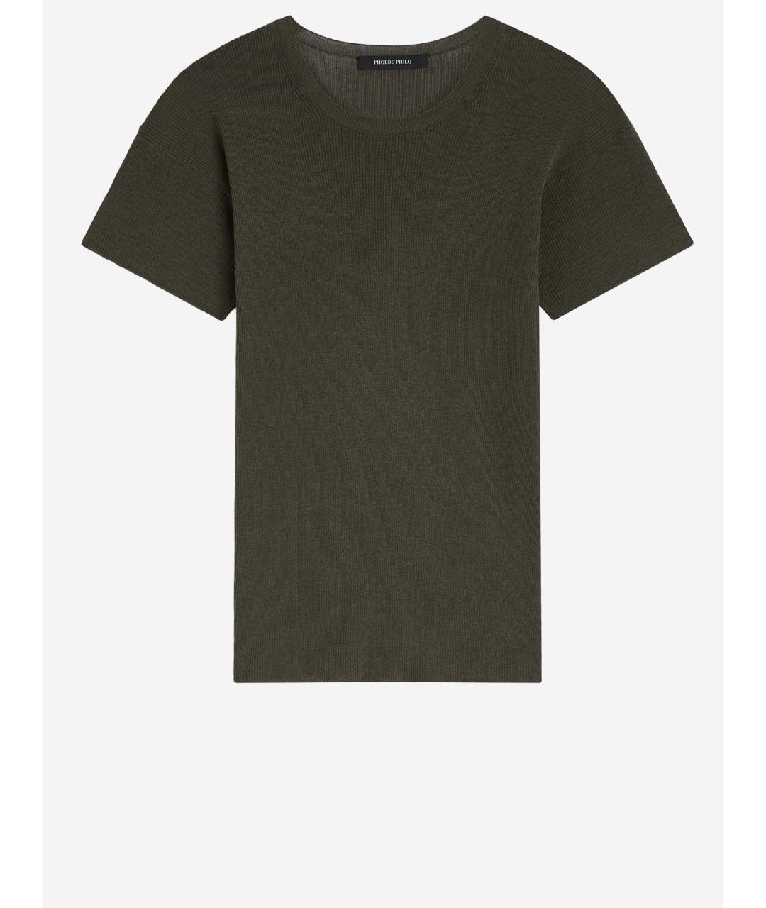 PHOEBE PHILO Зеленая футболка, фото 4