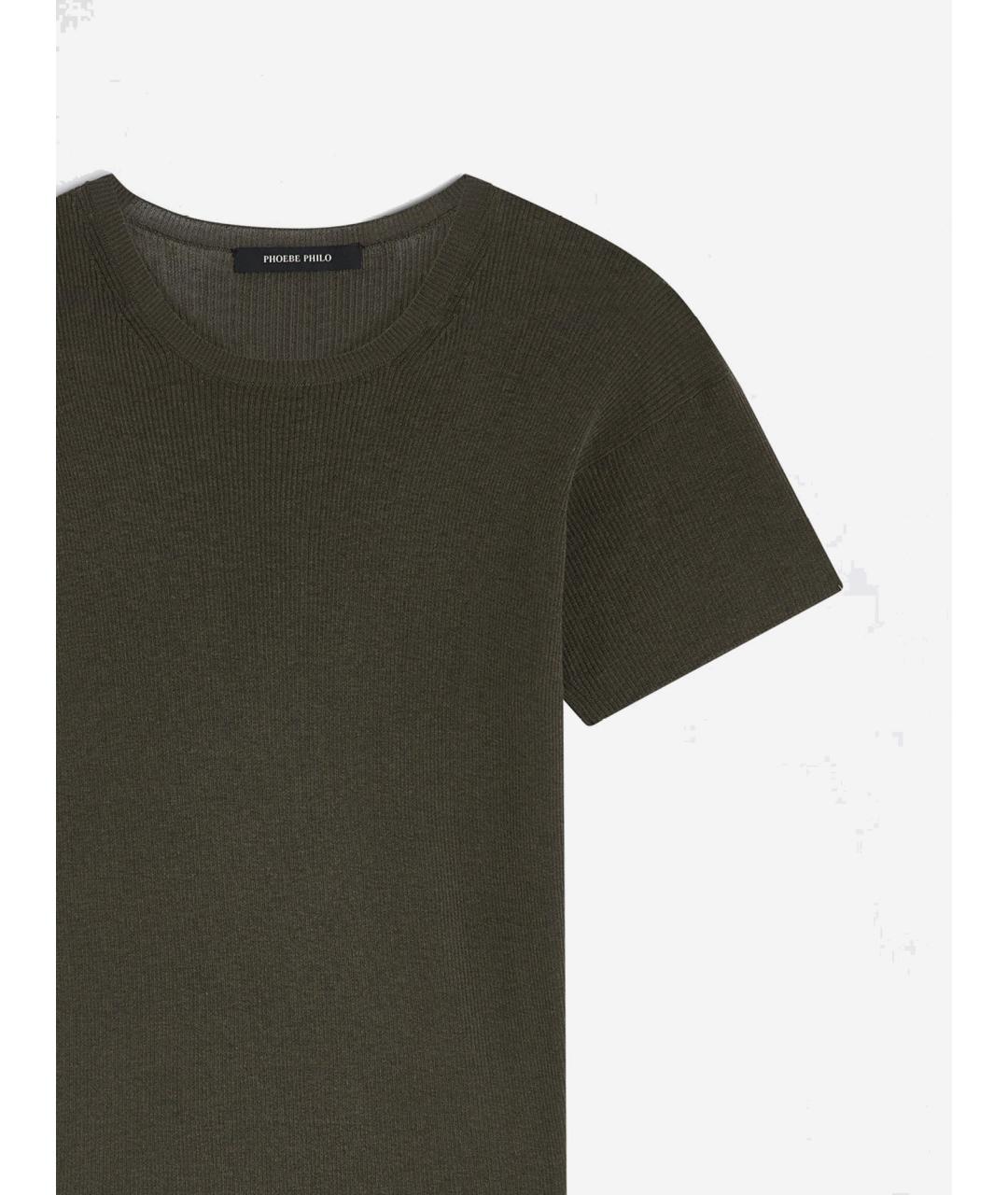 PHOEBE PHILO Зеленая футболка, фото 3