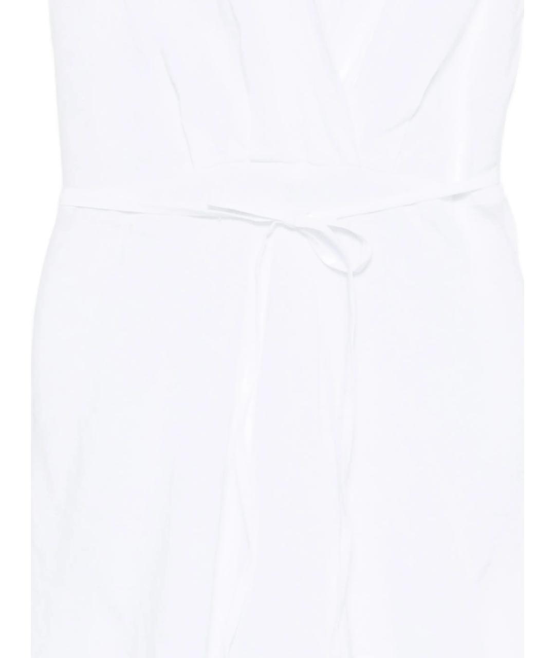 120% LINO Белое льняное повседневное платье, фото 3