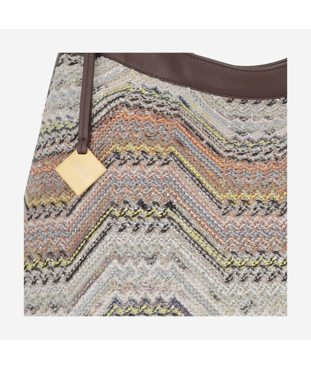 MISSONI Мульти жаккардовая сумка тоут, фото 4