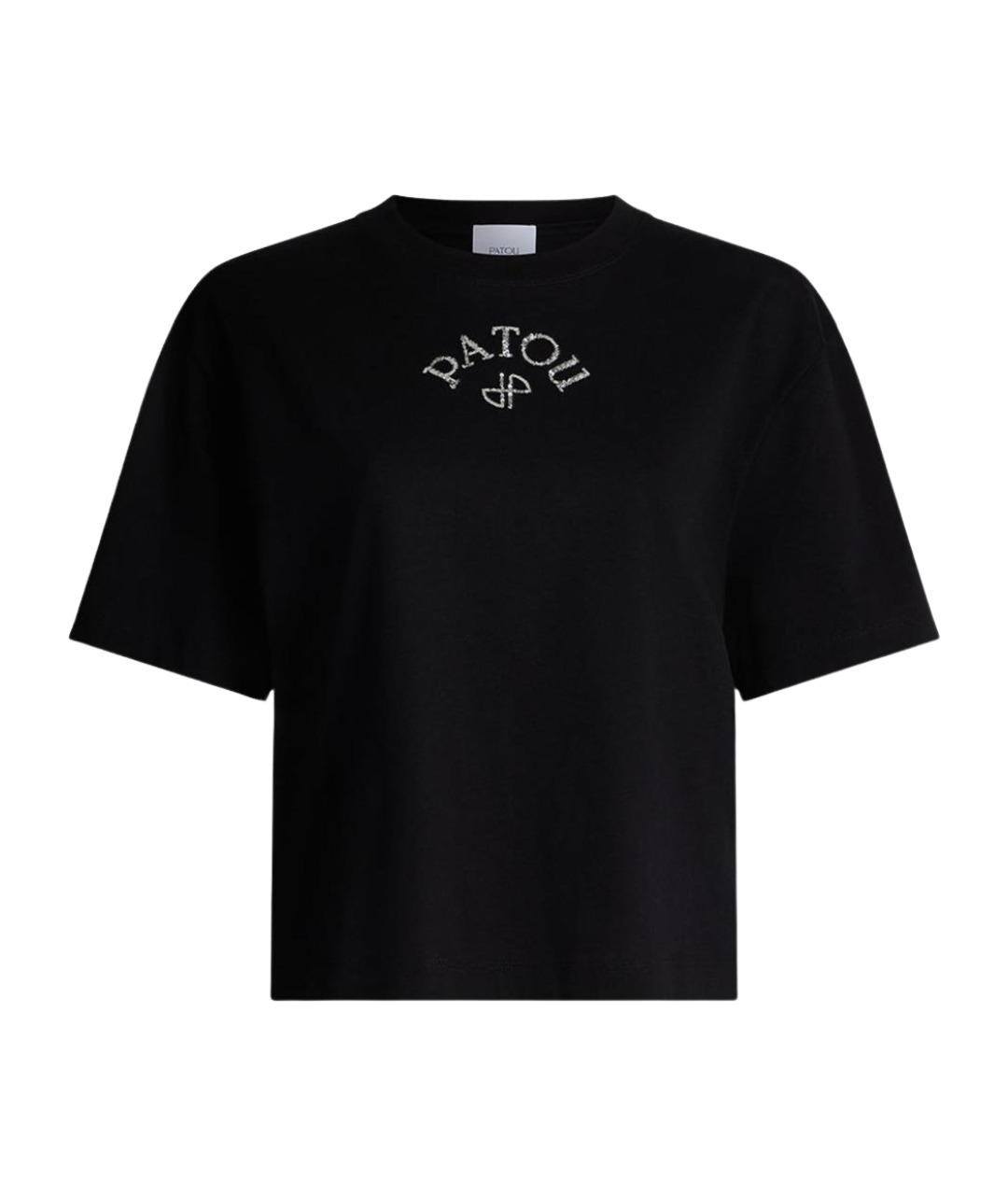 PATOU Черная хлопковая футболка, фото 1