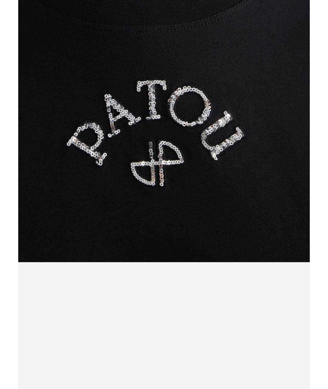 PATOU Черная хлопковая футболка, фото 3
