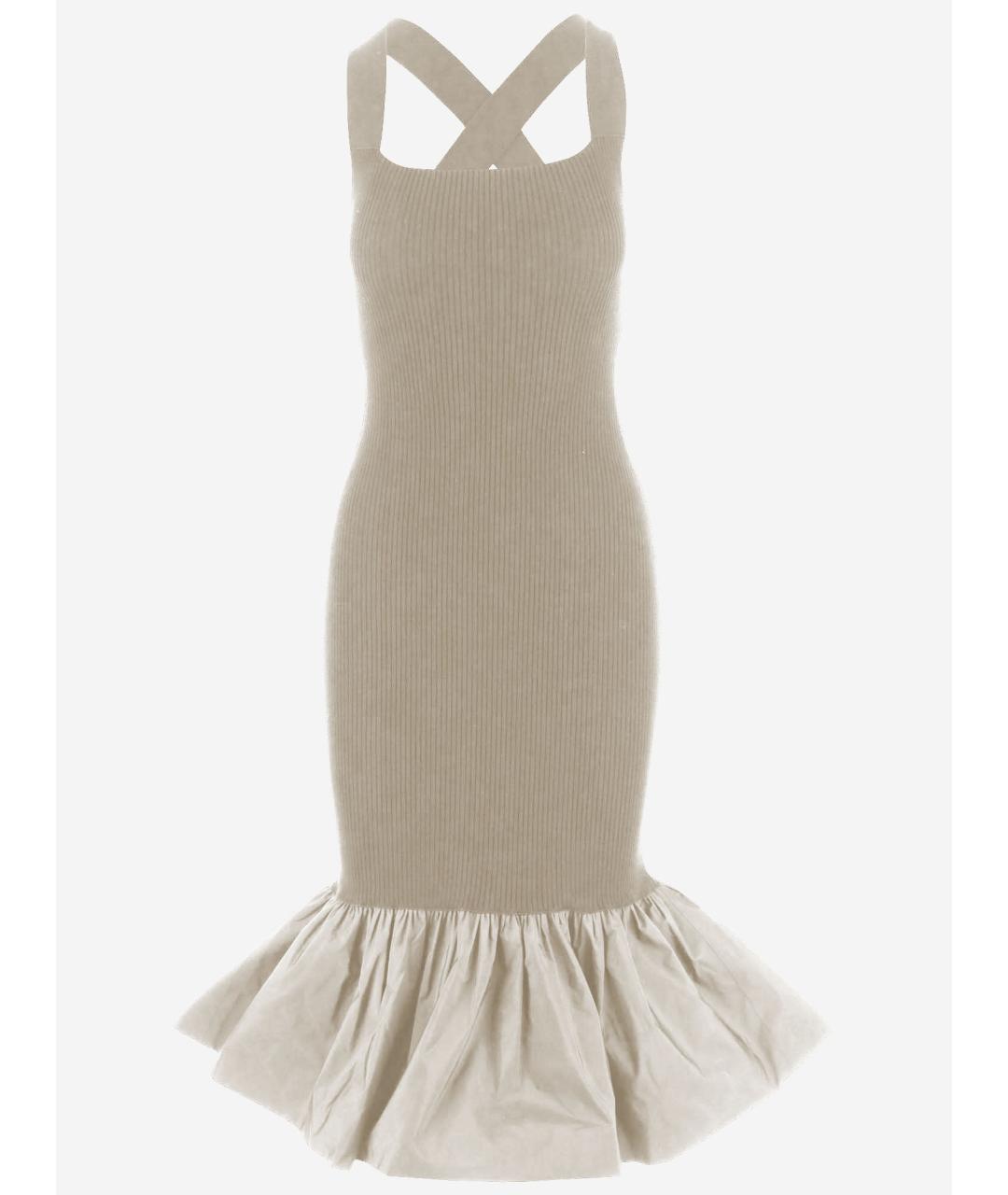 PATOU Бежевое хлопковое платье, фото 4