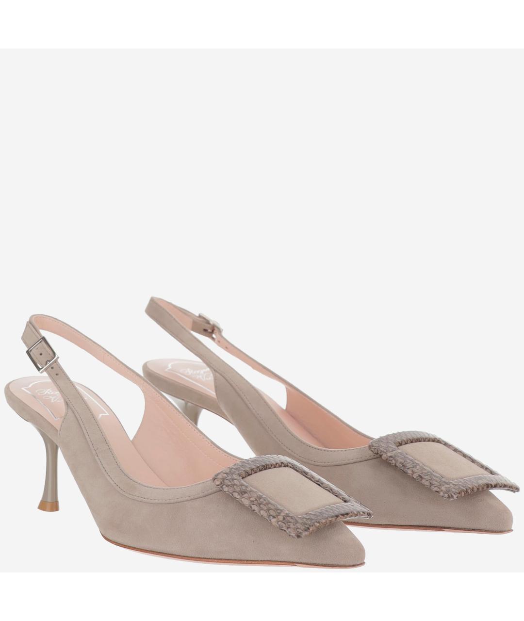 ROGER VIVIER Бежевые замшевые туфли, фото 2