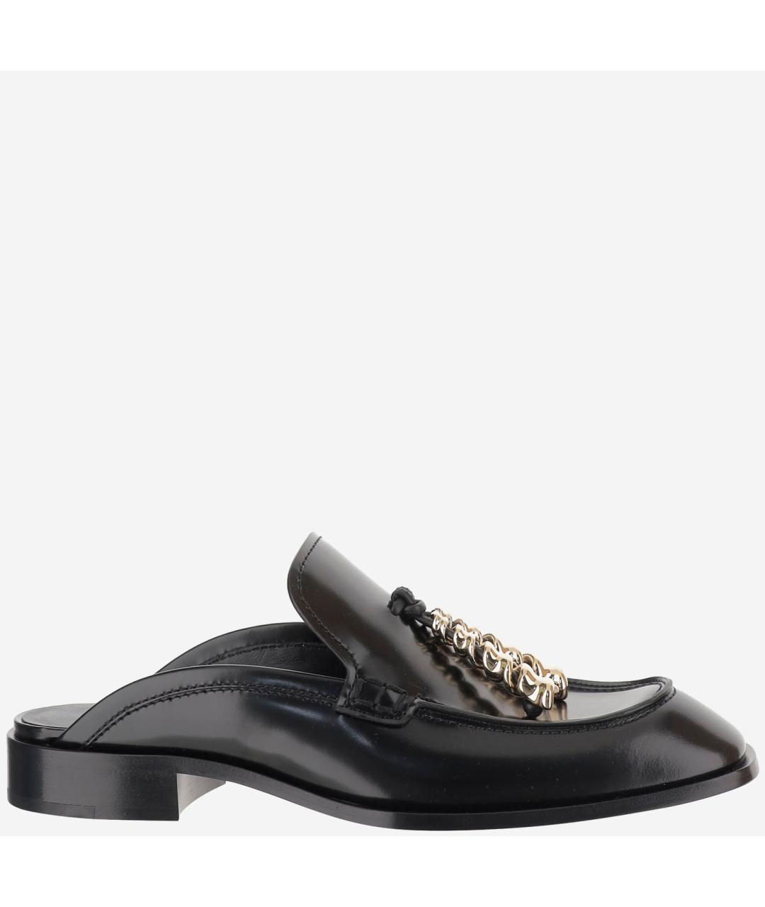 LOEWE Черные кожаные мюли, фото 6