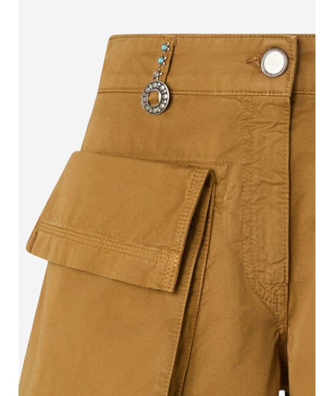 PINKO Коричневые хлопковые шорты, фото 3