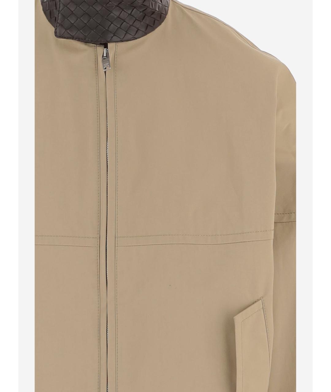 BOTTEGA VENETA Бежевая хлопковая куртка, фото 3