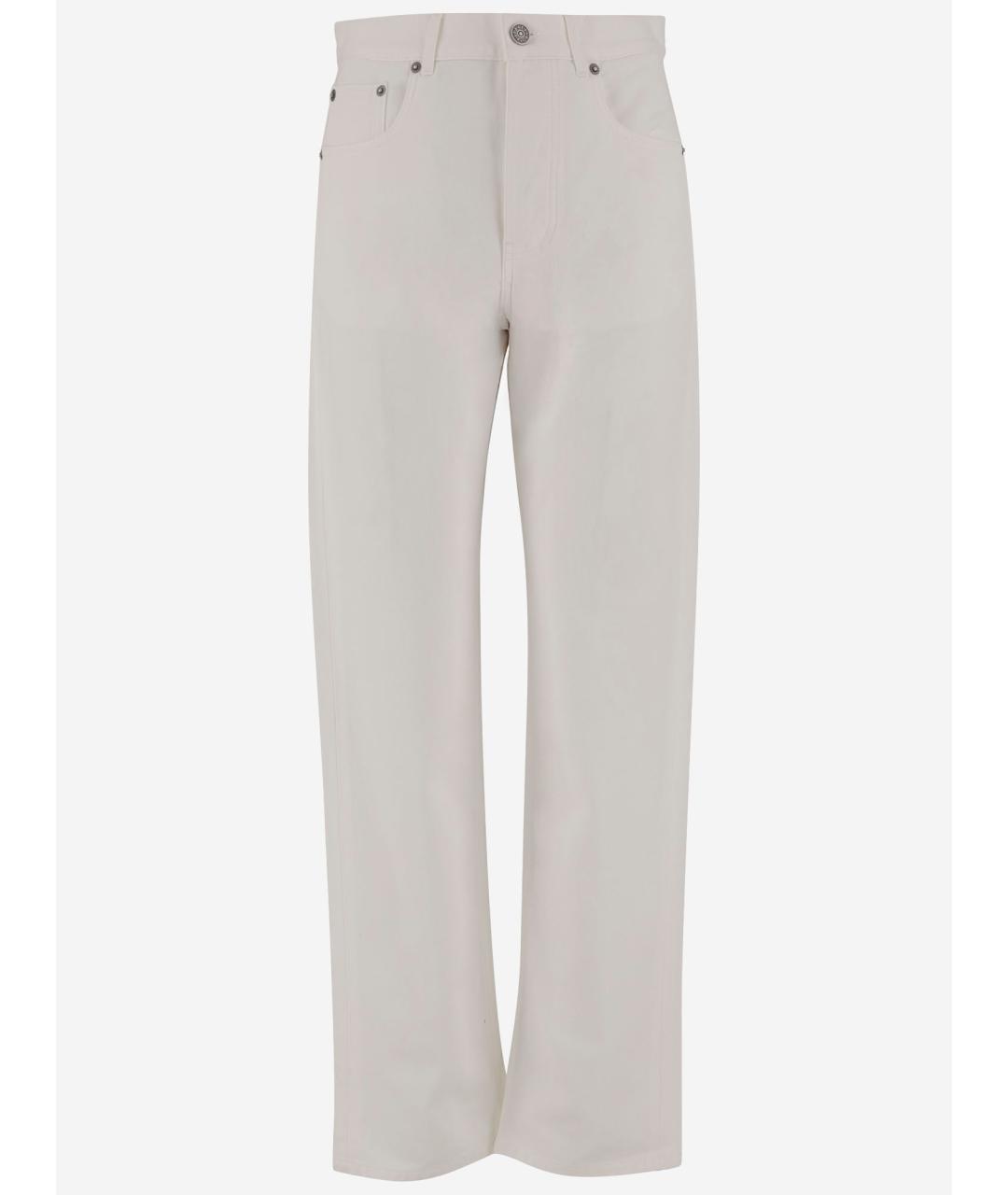 PHOEBE PHILO Бежевые хлопковые прямые джинсы, фото 4